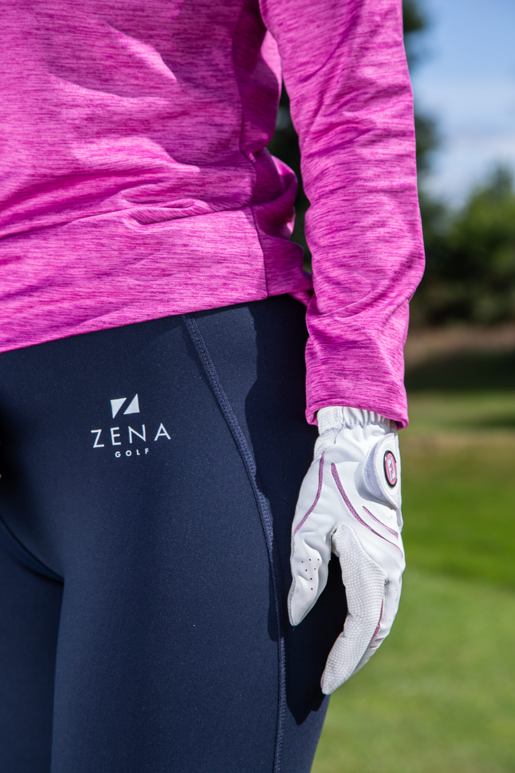 Womens Golf Leggings in Navy - Zena Academy