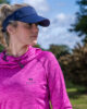 womens hooded golf top pink